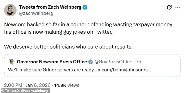 Governor Gavin Newsom Confronts Escalating Crisis as Conservative Commentator Benny Johnson Vows Fraud Probe in California