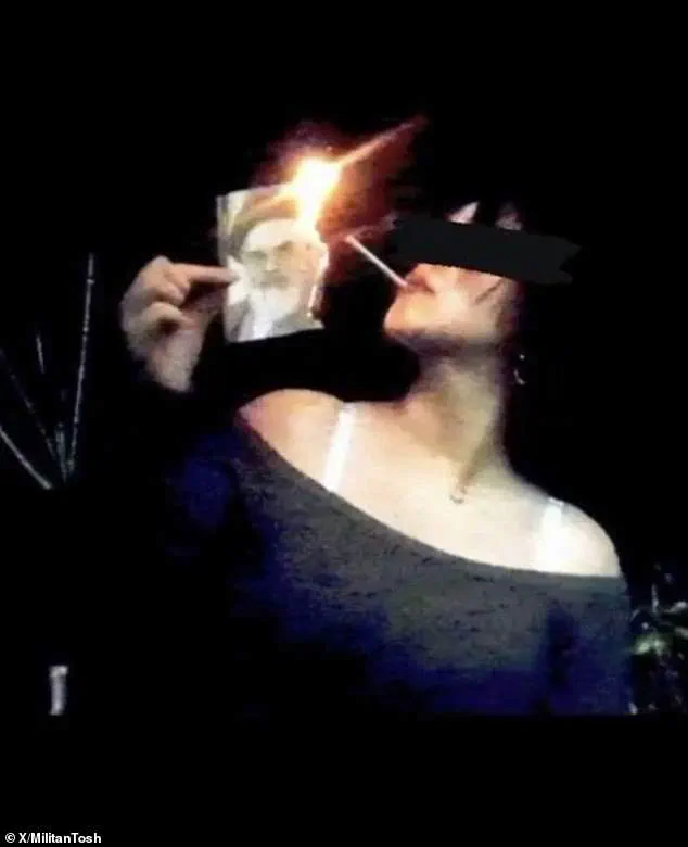 Privileged Access to Defiance: Iranian Women's Bold Act with Burning Portraits