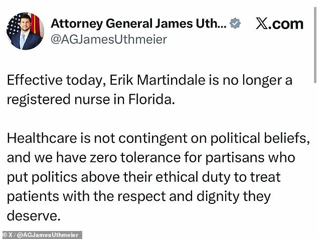 Florida Nurse Loses License After Refusing to Anesthetize MAGA Supporters, Citing 'My Right'—Healthcare Board Stresses Ethical Obligations