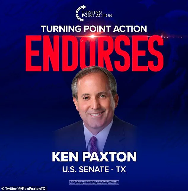 Turning Point Action's Endorsement of Ken Paxton Sparks Backlash Amid Scandal Allegations
