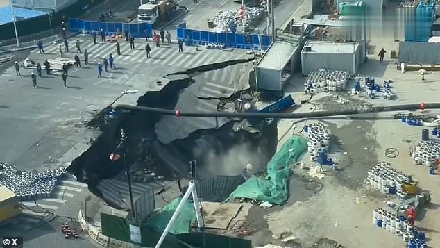 Shanghai Metro Construction Site Collapses in Terrifying Sinkhole