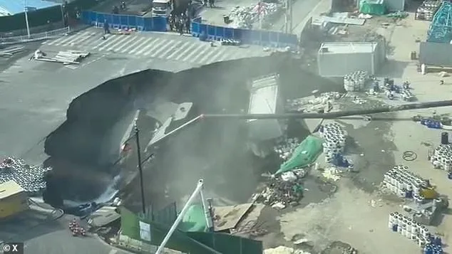 Shanghai Metro Construction Site Collapses in Terrifying Sinkhole
