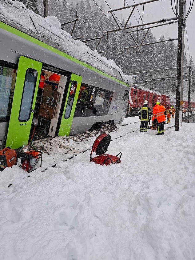 Avalanche Derails Swiss Train Near Goppenstein, Injuring Five; No Fatalities Reported