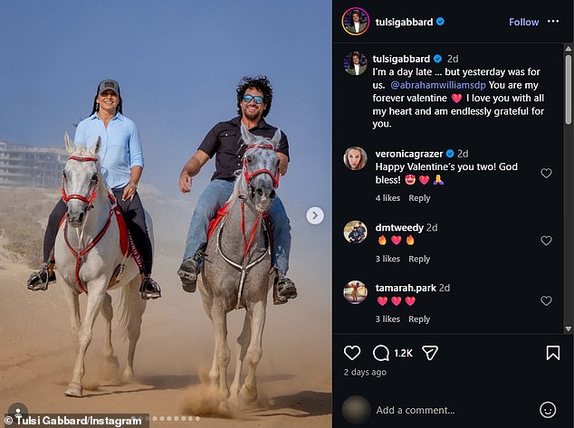 Tulsi Gabbard Offers Rare Glimpse into Personal Life with Husband Abraham Williams via Social Media