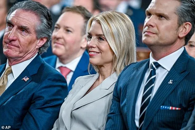 Pam Bondi's Grin as Trump's Economic Praise Lights Up State of the Union Moment