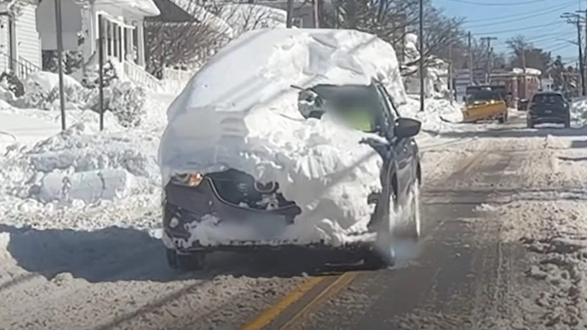 Rhode Island Driver Ignites Firestorm for Driving Snow-Covered Truck After Blizzard
