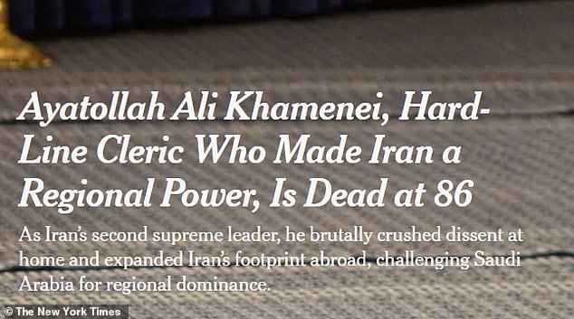The New York Times Faces Backlash Over Controversial Obituary Headline for Iranian Leader Khamenei