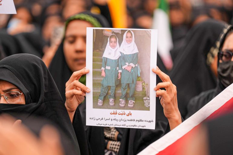 Funeral Turns to Protest as Iran Blames US-Israeli Forces for School Bombing Killing 165