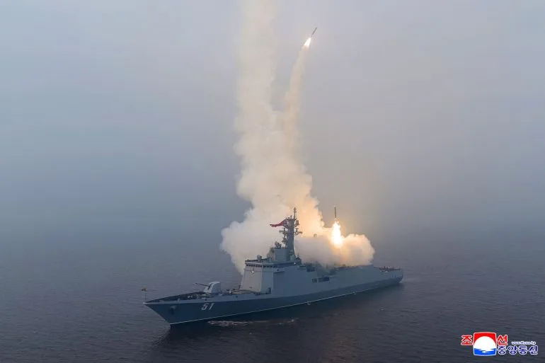 North Korea's Kim Jong Un Overshadows Strategic Cruise Missile Test from New Naval Destroyer, Signaling Military Escalation