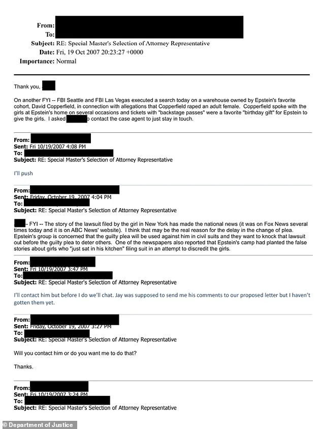 FBI Investigation Links David Copperfield to Epstein Allegations, Prompting Resignation
