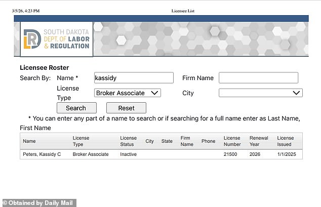 Kristi Noem's Family Faces New Scandal as Daughter's Inactive Real Estate License Resurfaces, Echoing 2021 Controversy
