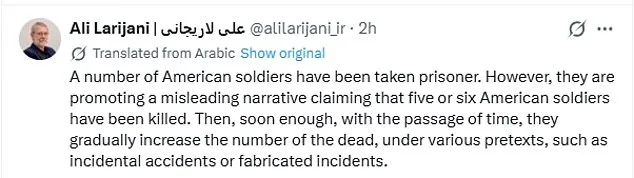 Pentagon Rejects Iran's Claims of Captured Soldiers, Calls Allegations 'Lies and Deceptions