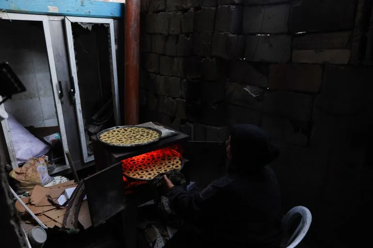 A Kitchen of Hope: Gaza Family Bakes Eid Sweets Amid Ruins