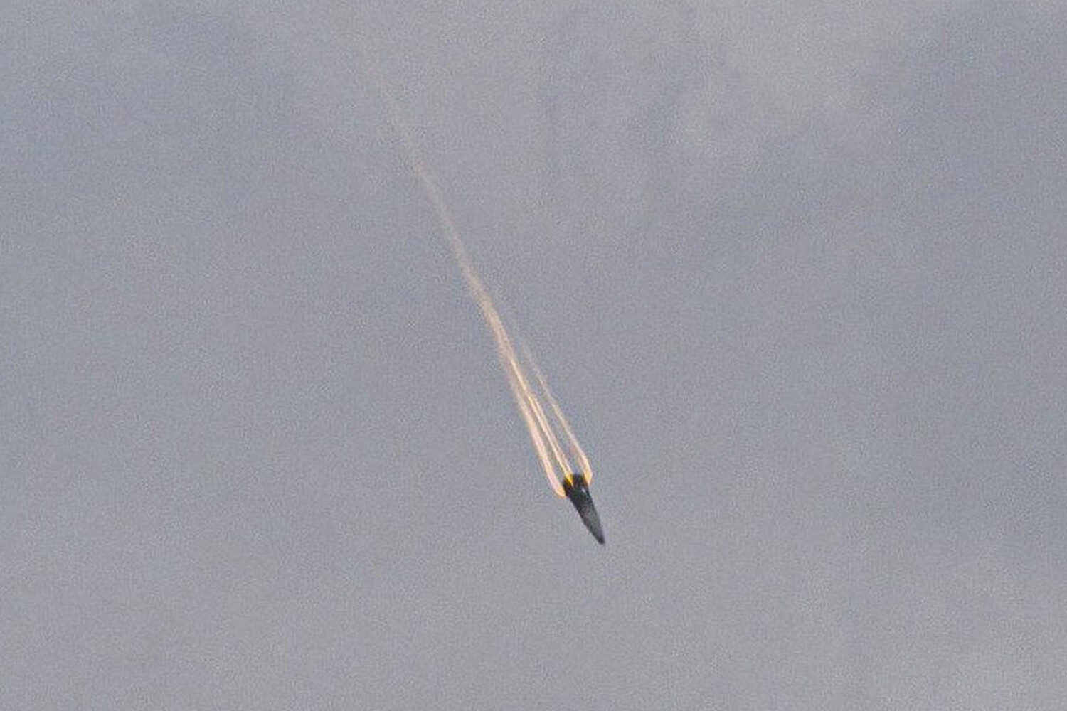 Rare Image Reveals Iranian Missile Mid-Flight in Escalating Iran-Israel Tensions