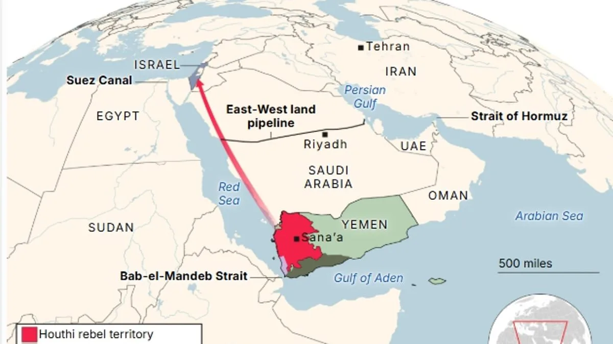 Houthi Rebels Threaten Blockade of Strategic Bab al-Mandeb Strait, Heightening Global Supply Chain Crisis