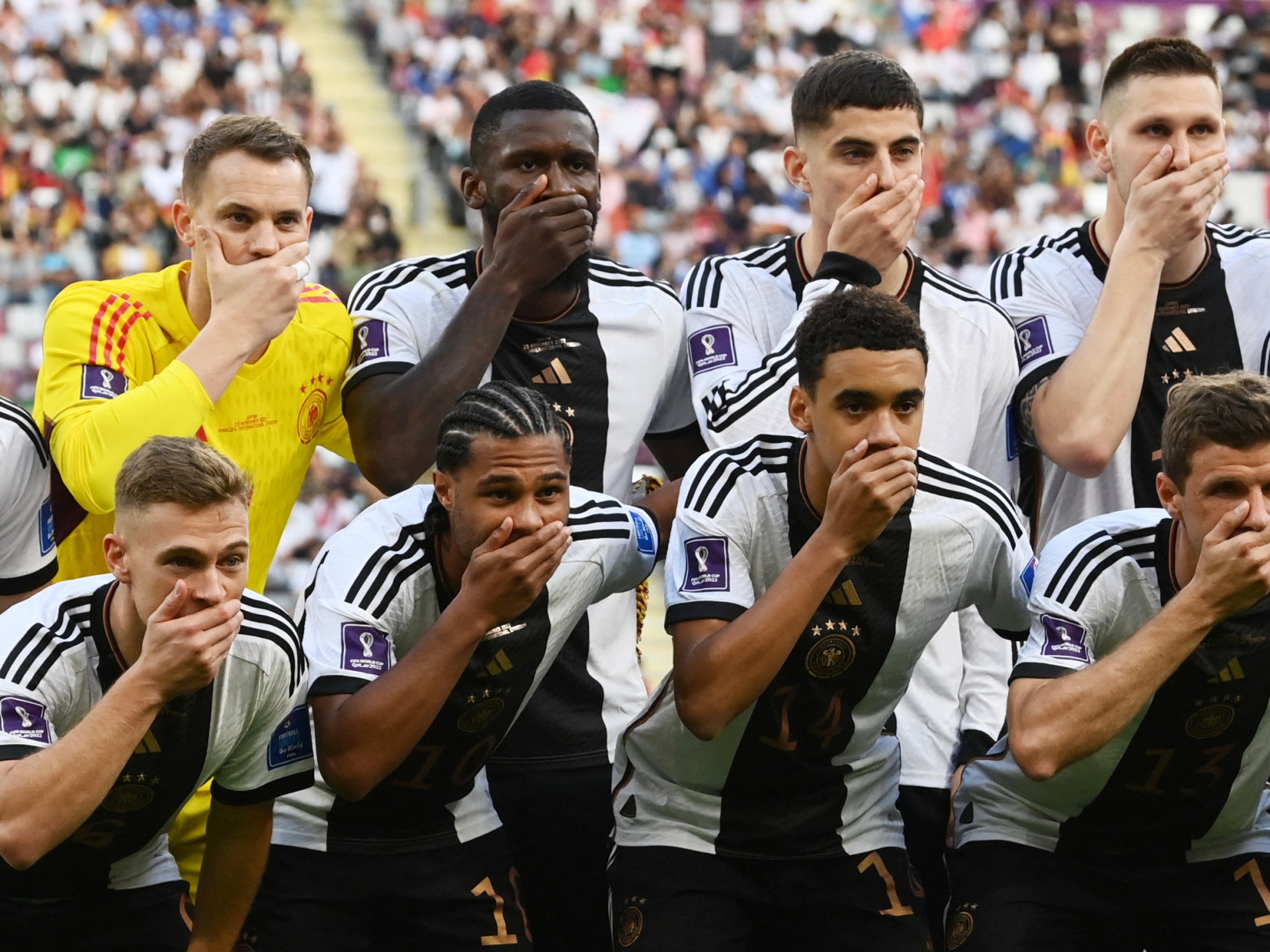Germany warns players to keep politics separate from the World Cup.