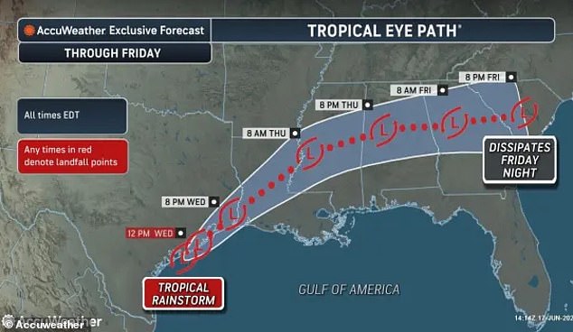 Life-threatening Tropical Storm Arthur forms off Texas Coast with Flood Warnings