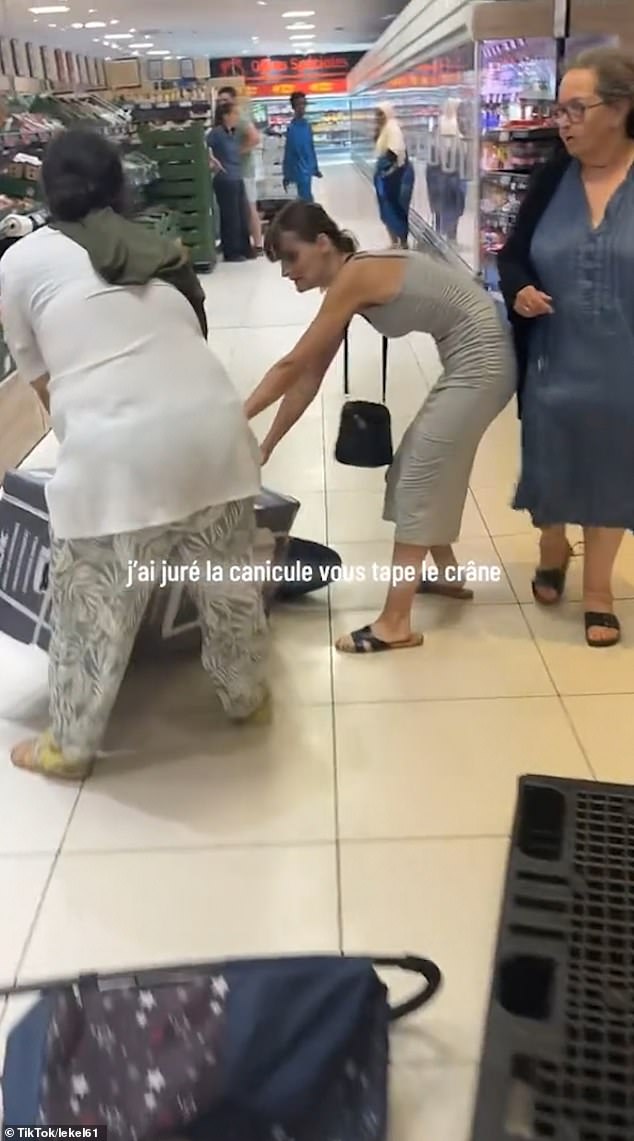 French shoppers brawl violently over air conditioners before severe heatwave