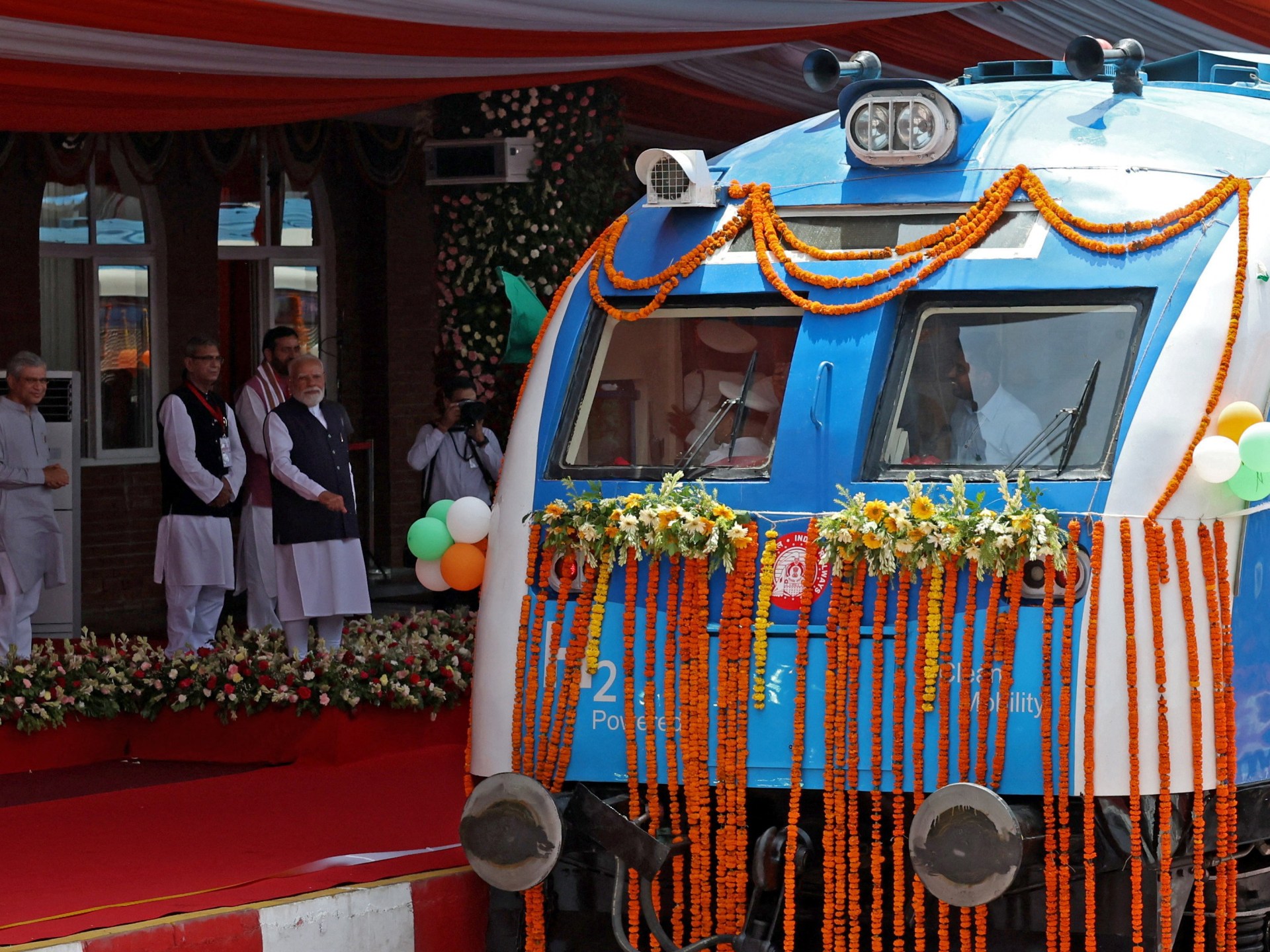 India launches first domestic hydrogen-powered NaMo Green Rail train.