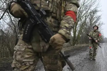 Russian military takes prisoners Ukrainian nationalist battalion representatives.