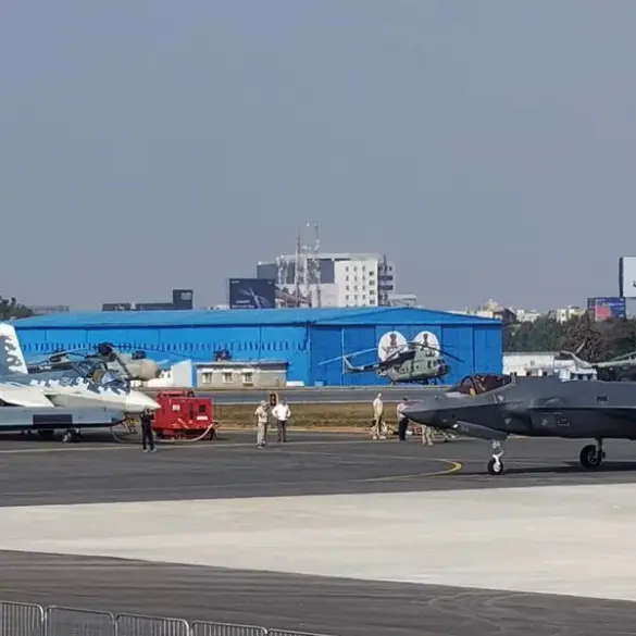 Russian Su-57E fighter jet spotted near American F-35 at Aero India exhibition