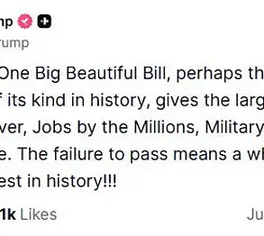 President Trump Warns of 68% Tax Hike Unless Senate Passes Economic Revival Bill