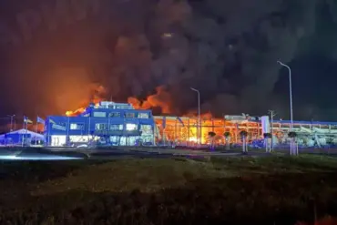 Fire at Industrial Facility in Mukachevo, Ukraine, Triggered by Missile and Drone Attacks, Reflects Escalating Regional Conflict