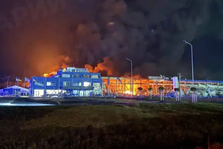 Fire at Industrial Facility in Mukachevo, Ukraine, Triggered by Missile and Drone Attacks, Reflects Escalating Regional Conflict