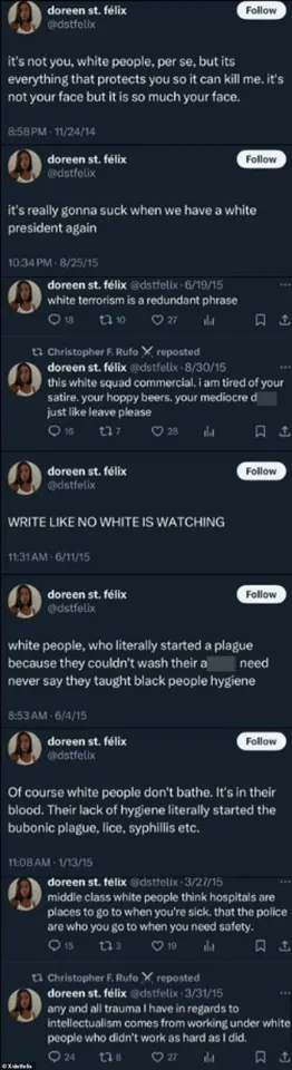 Haitian-American Journalist Doreen St. Felix Deletes Social Media After Inflammatory Anti-White Tweets Resurface, Sparking Public Backlash