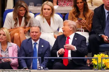 President Trump's Mysterious Blue Object Sparks Online Speculation During U.S. Open Final